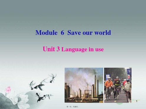 九年级英语上册 Module 6 Save our world Unit 3 Language in