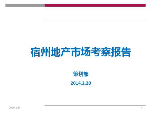 宿州房地产调研报告PPT课件