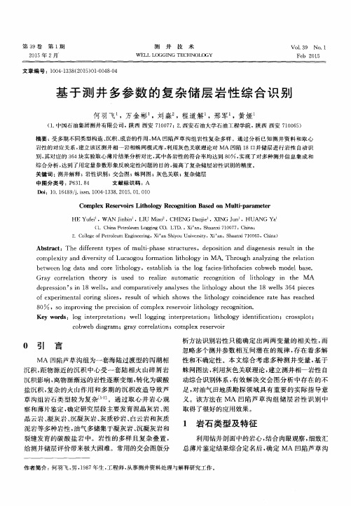 基于测井多参数的复杂储层岩性综合识别