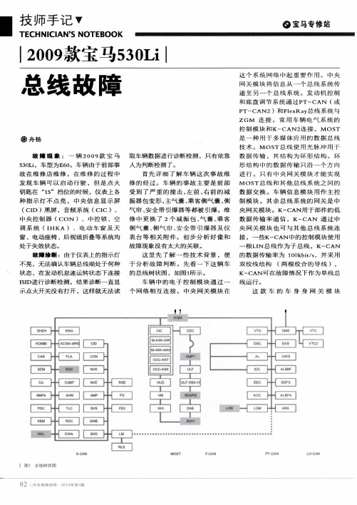 2009款宝马530Li总线故障