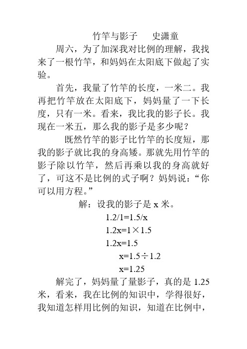 竹竿与影子