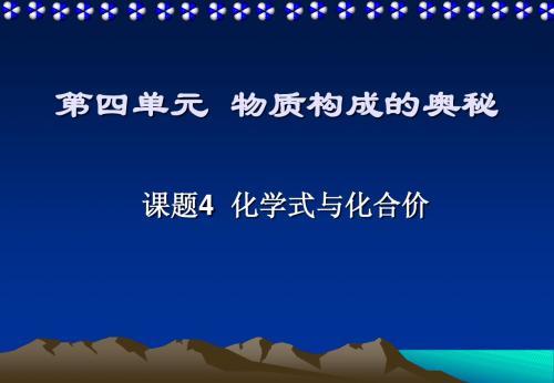 化学式与化合价(第一课时)