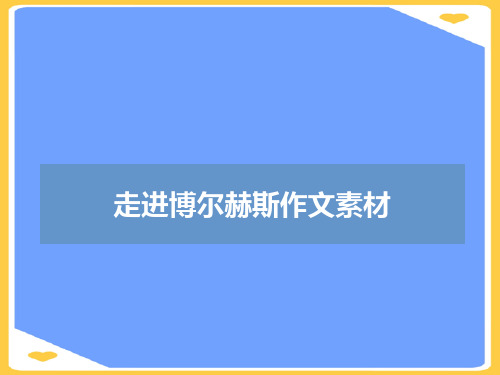 走进博尔赫斯作文素材.正式版PPT文档