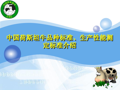 中国荷斯坦牛品种标准