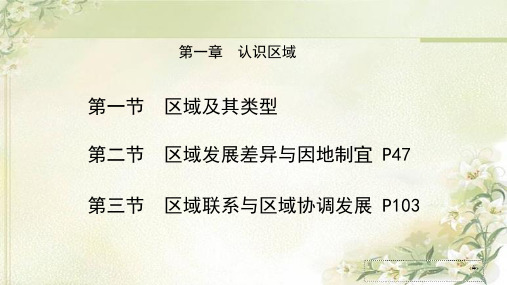 新教材湘教版高中地理选择性必修2第一章认识区域 精品教学课件