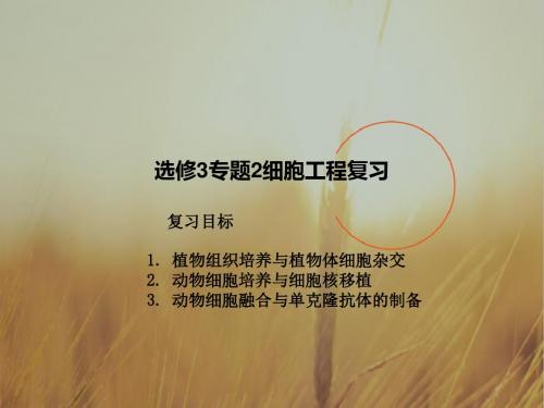第02章 章末复习测试课件-2016-2017学年高二生物同步