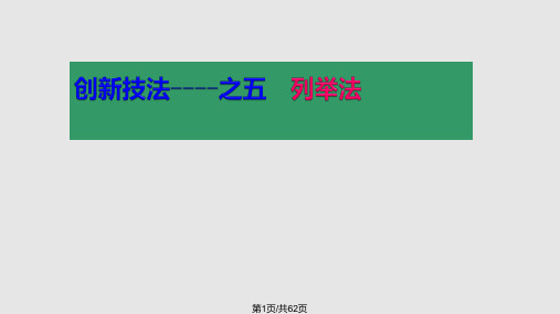 创新技法列举法PPT课件