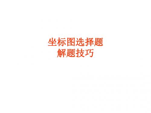 坐标图选择题解题技巧