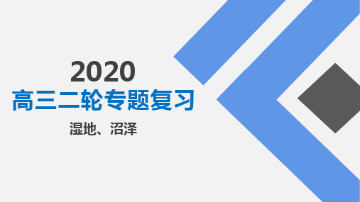 2020届高三地理二轮专题：湿地沼泽 (共42张PPT)
