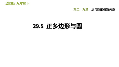 29.5  正多边形与圆-冀教版九年级数学下册练习课件