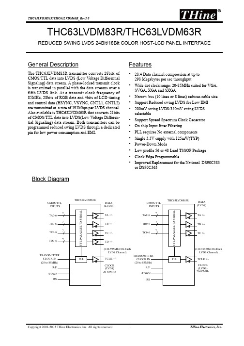 THC63LVDM83R中文资料