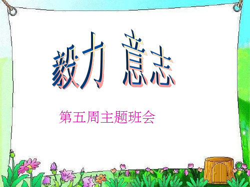 主题班会 毅力 意志ppt课件