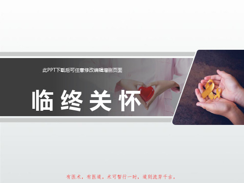 临终关怀PPT成品课件