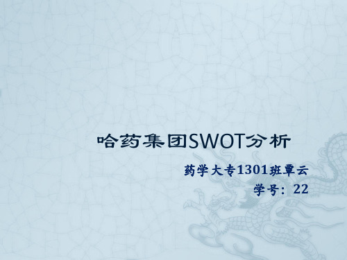 哈药集团SWOT分析