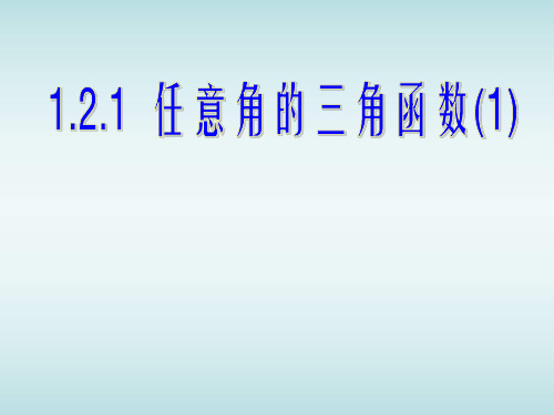 高中数学必修四课件-1.2.1 任意角的三角函数(8)-人教A版
