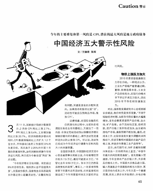 中国经济五大警示性风险