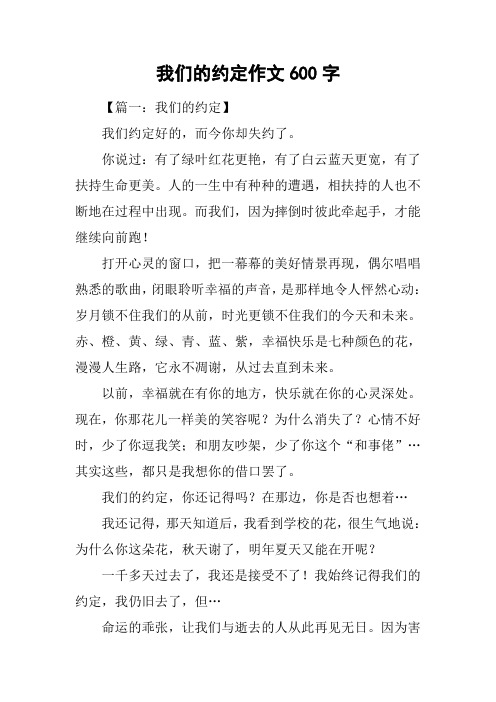 我们的约定作文600字