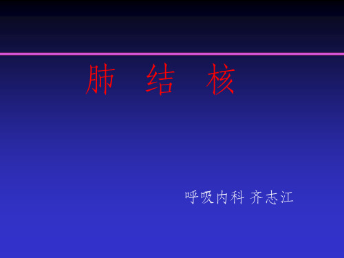 《内科学6肺结核》PPT课件