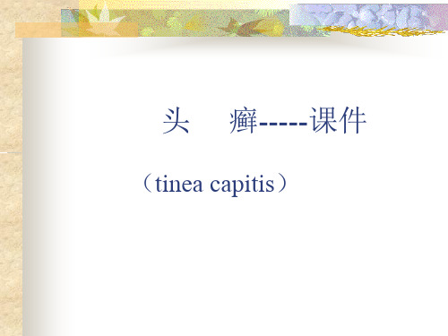 真菌性皮肤病头癣PPT课件