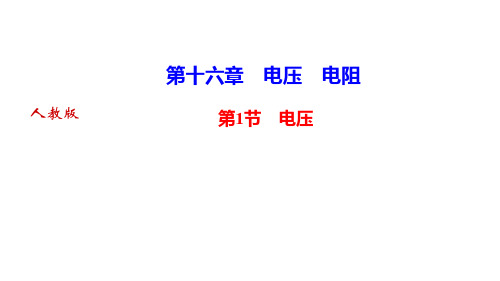 第十六章 第1节 电压—人教版九年级物理上册作业课件PPT