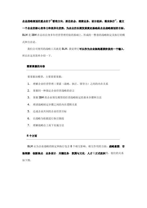 业务领先模型介绍(BLM)
