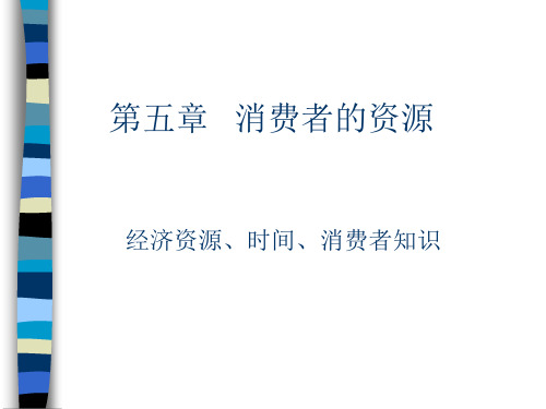 消费者行为学第五章消费者的资源