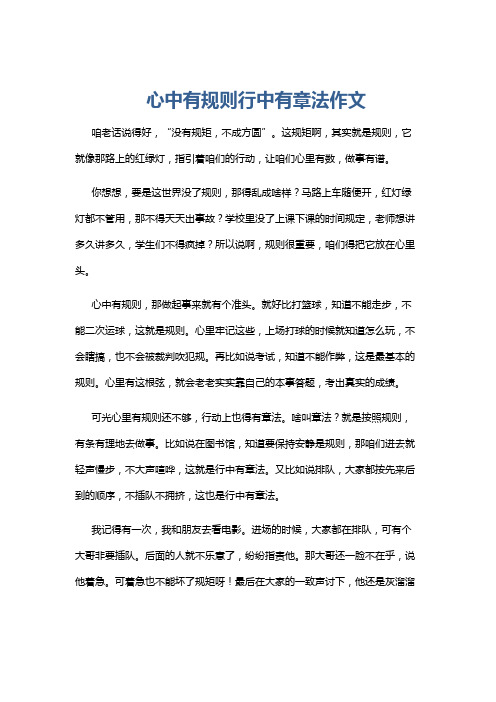 心中有规则行中有章法作文