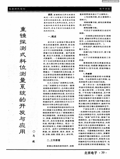 重锤探测式料位测量系统的开发与应用