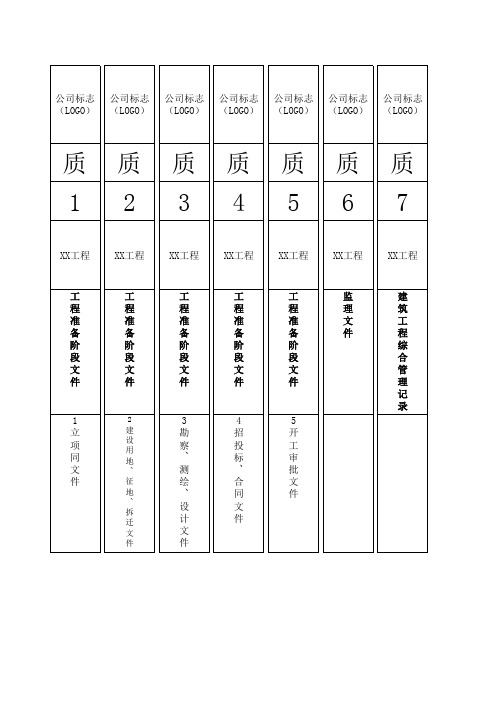 档案侧标签大全(房建)