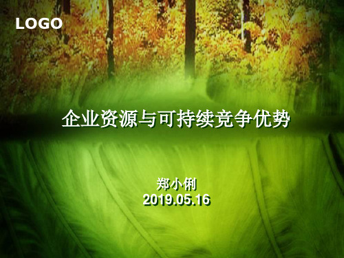 企业资源与可持续竞争优势