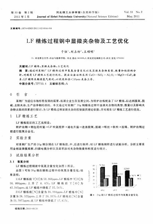 LF精炼过程钢中显微夹杂物及工艺优化