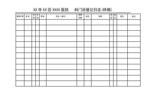 门诊日志草稿