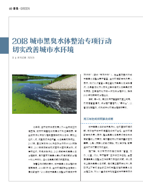 2018城市黑臭水体整治专项行动切实改善城市水环境