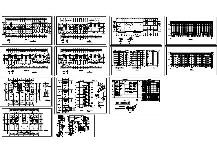 某地区大型住宅小区建筑图(共11张)
