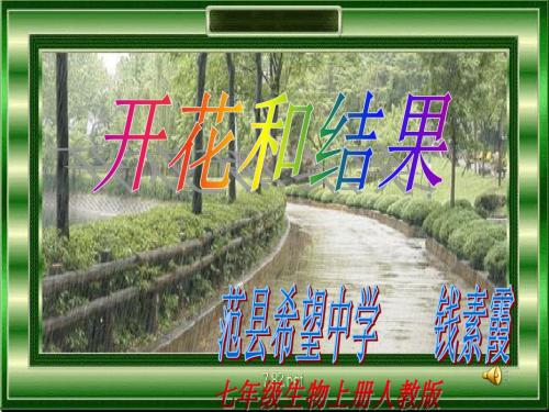 初中一年级生物上册第三单元第二章第三节开花和结果