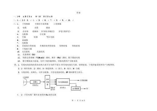 有线电视技术A答案