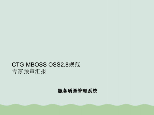 中国电信OSS规范服务质量管理系统分册PPT(共89页)