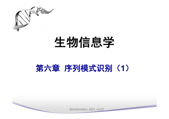 生物信息学第六章序列模式识别1