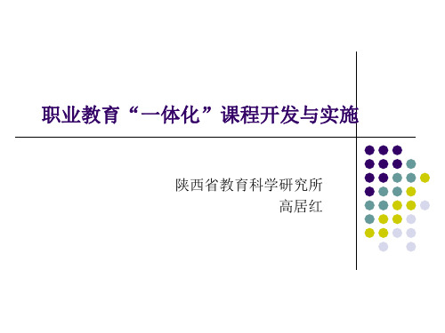 “一体化”课程开发与实施
