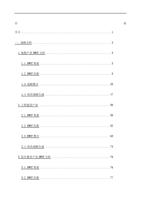 集团公司战略规划报告