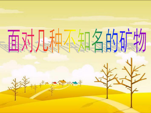 四年级下科学课件-面对几种不知名矿物_教科版