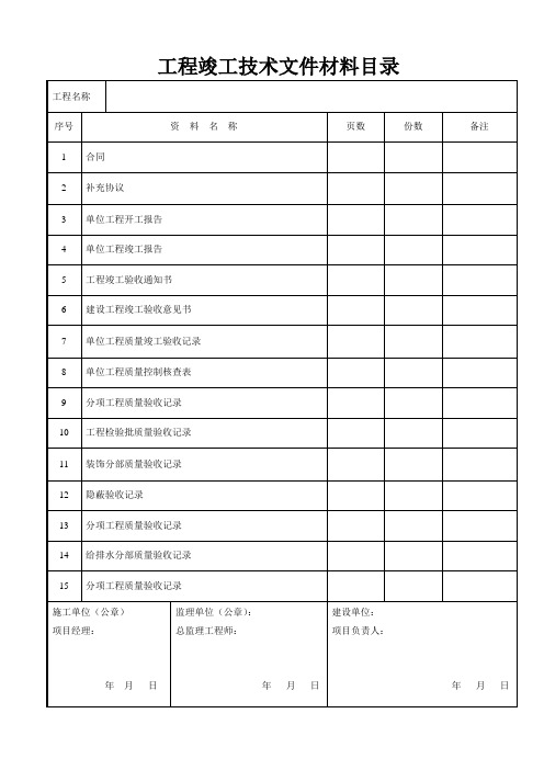装饰装修工程竣工验收资料(含40套表格
