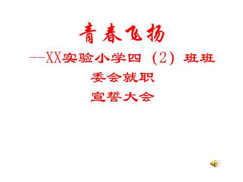 班委就职宣誓