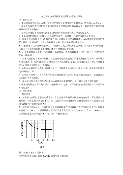 电力系统小电阻接地系统保护定值整定原则东唐