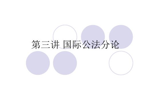 双学位国际法第3讲 国际公法分论