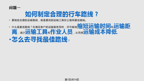 四运输路线选择和优化PPT课件