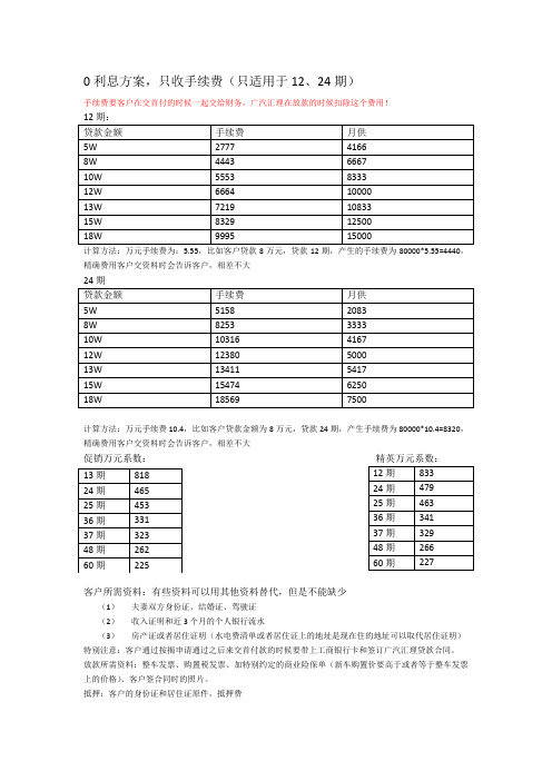 广汽汇理0利息