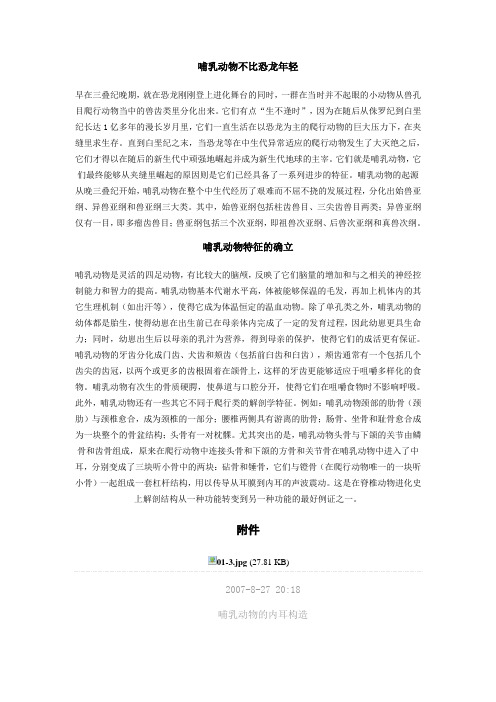 哺乳动物进化史