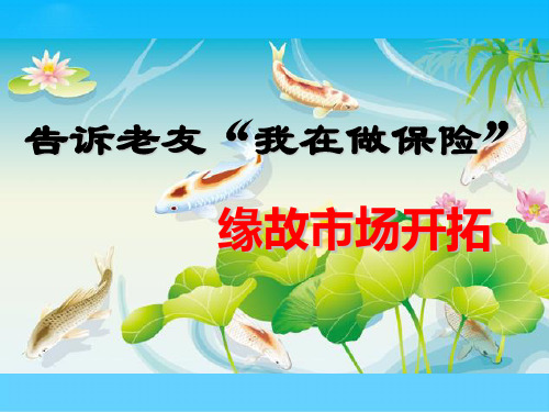 教你如何开口谈保险(ppt 20页)