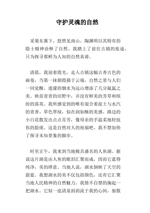 守护灵魂的自然